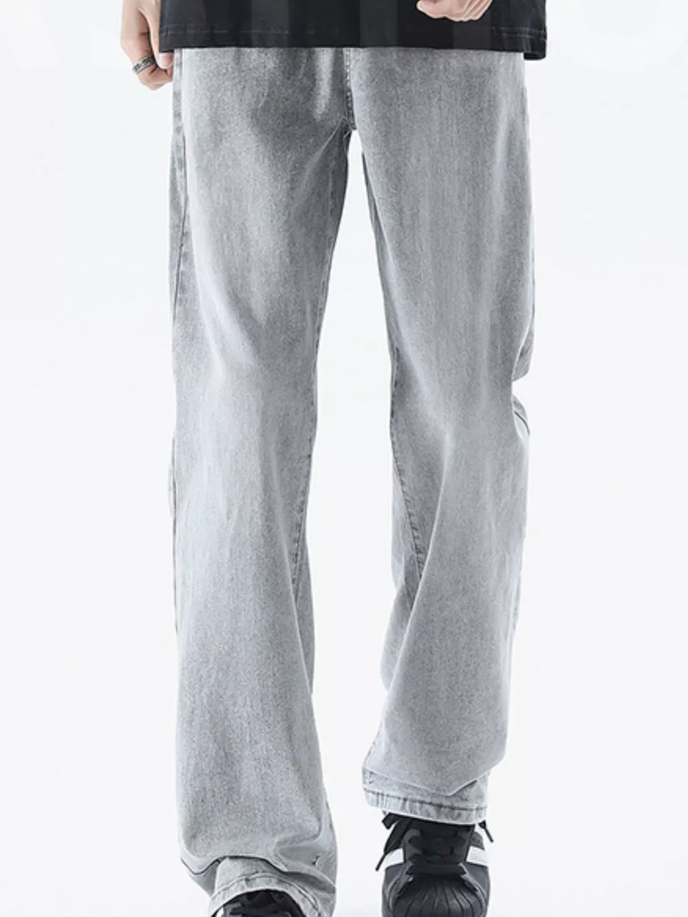 Men's Vintage Wash Loose Fit Jeans, image 2