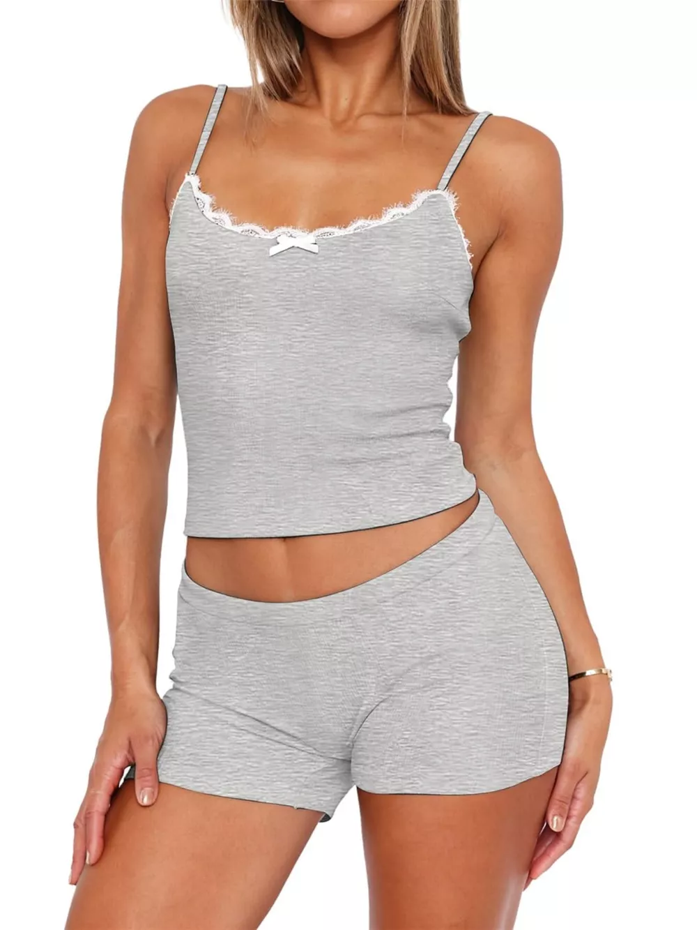 Contrast Trim Cami and Shorts Set, image 15