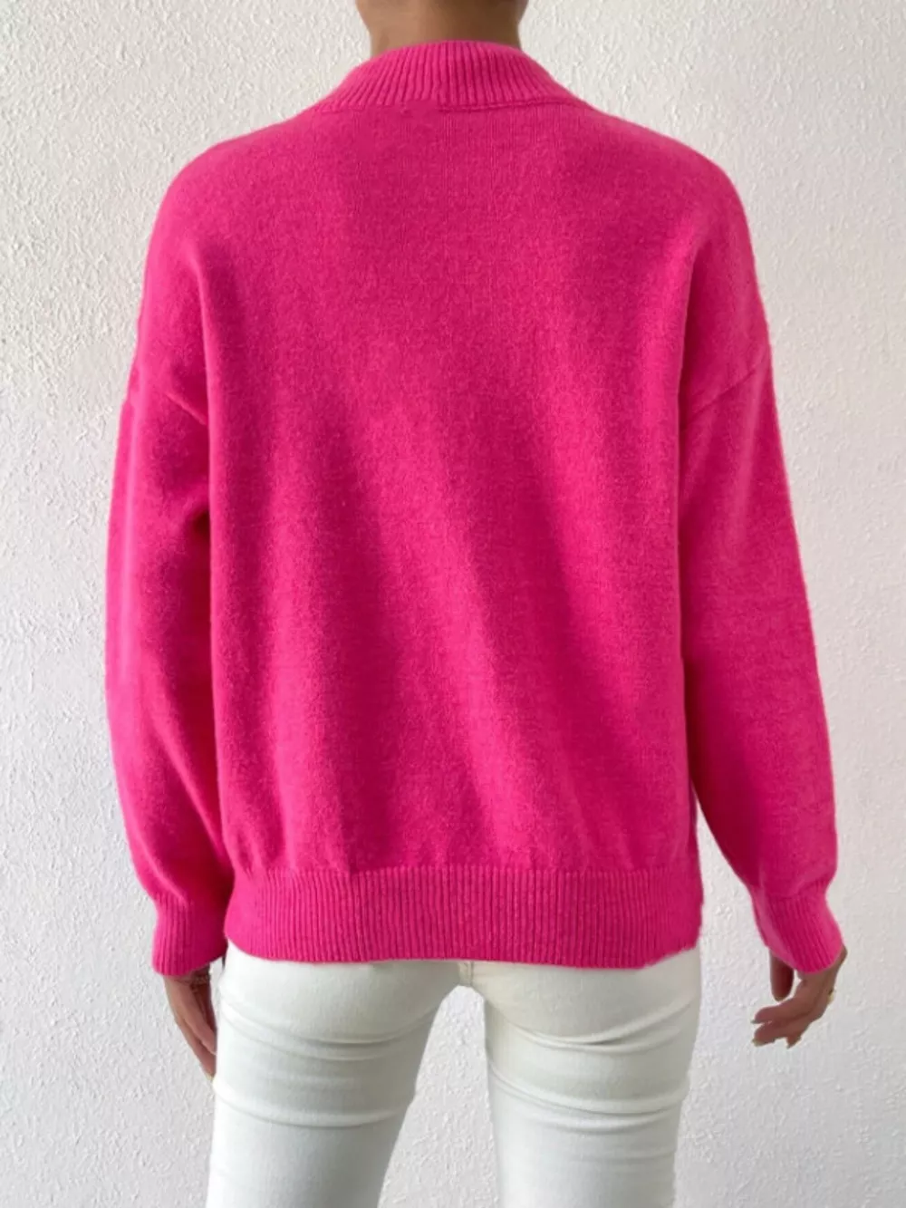 Mock Neck Dropped Shoulder Sweater, image 16