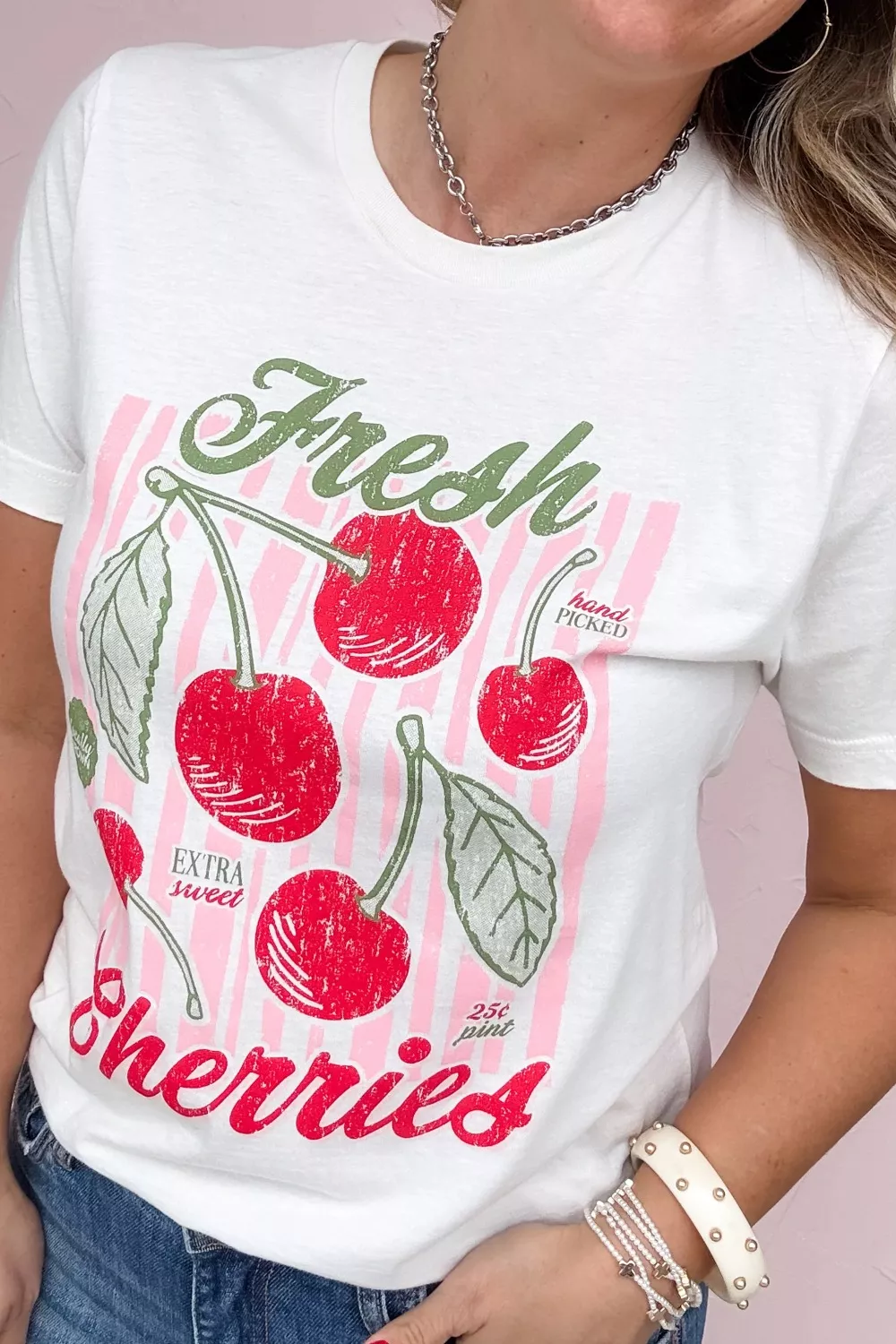 Fresh Cherries Graphic Oversized T-Shirt, image 8