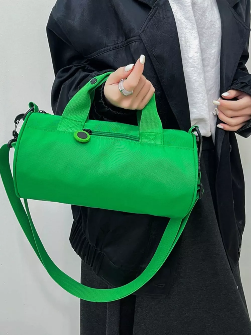 Adjustable Strap Barrel Crossbody Bag, image 9