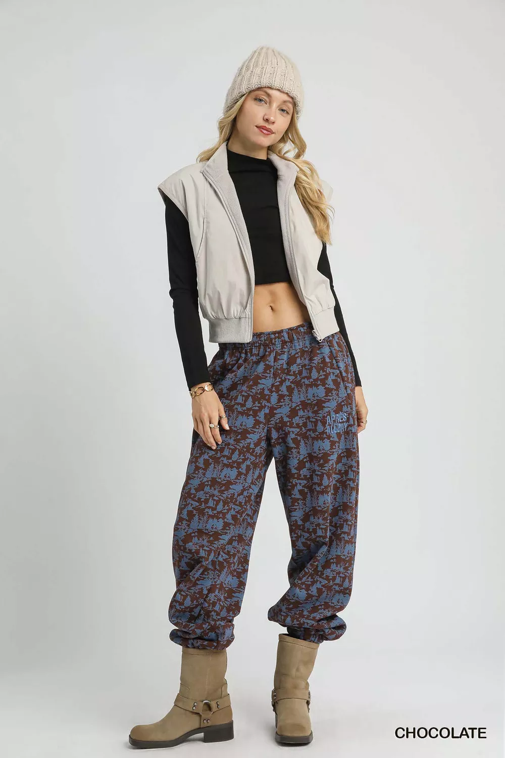 Scenic Print Casual Sweatpants, image 6