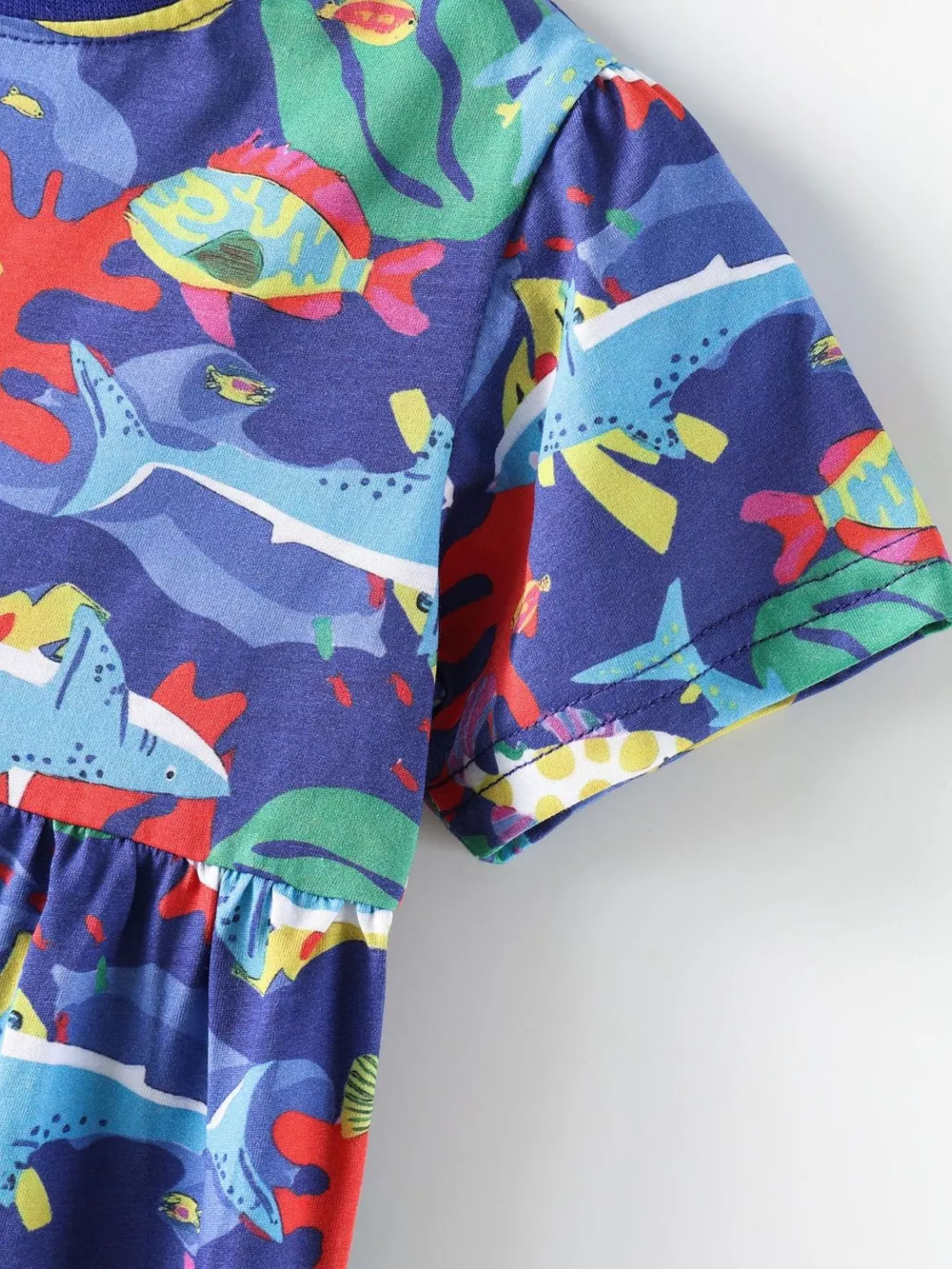 Children's Marine Life Print A-Line Dress, image 4