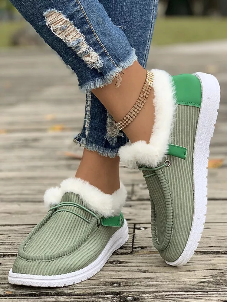 Cozy Plush-Lined Flats Slip-Ons, image 17