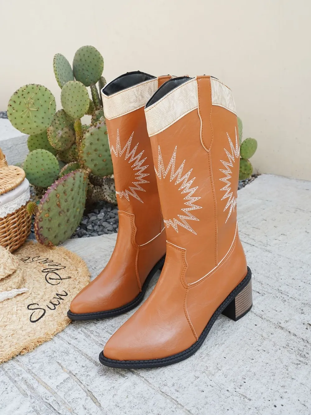 Point Toe Block Heels Boots, image 13