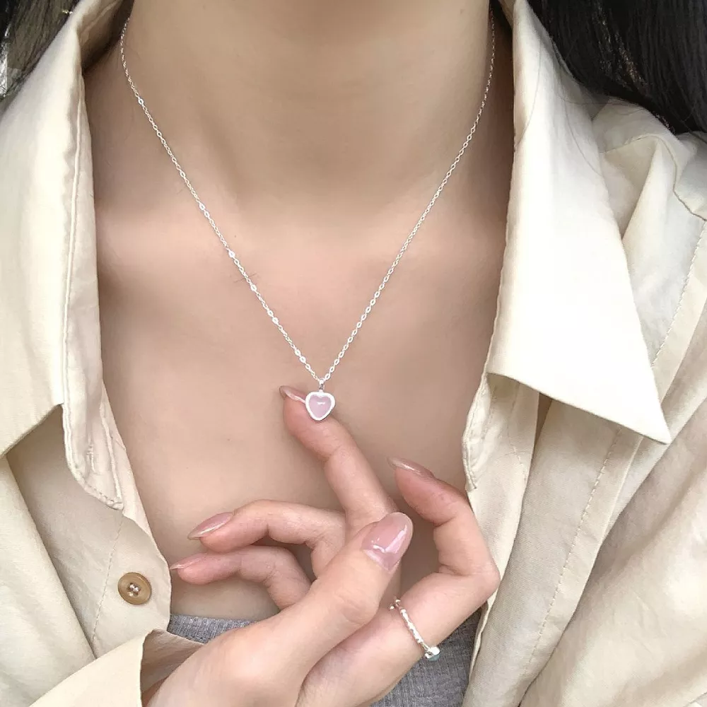925 Sterling Silver Heart Pendant Necklace, image 4