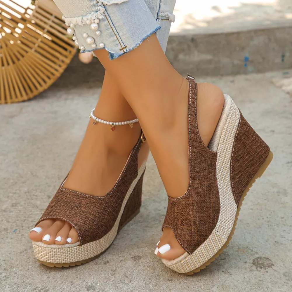 Open Toe Wedge Sandals, image 8