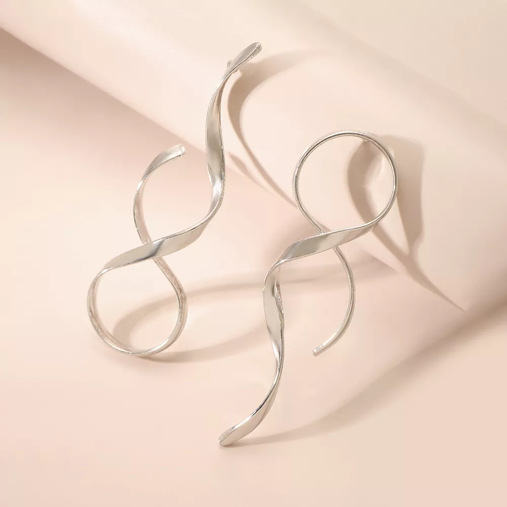 Alloy Spiral Drop Earrings, image 6