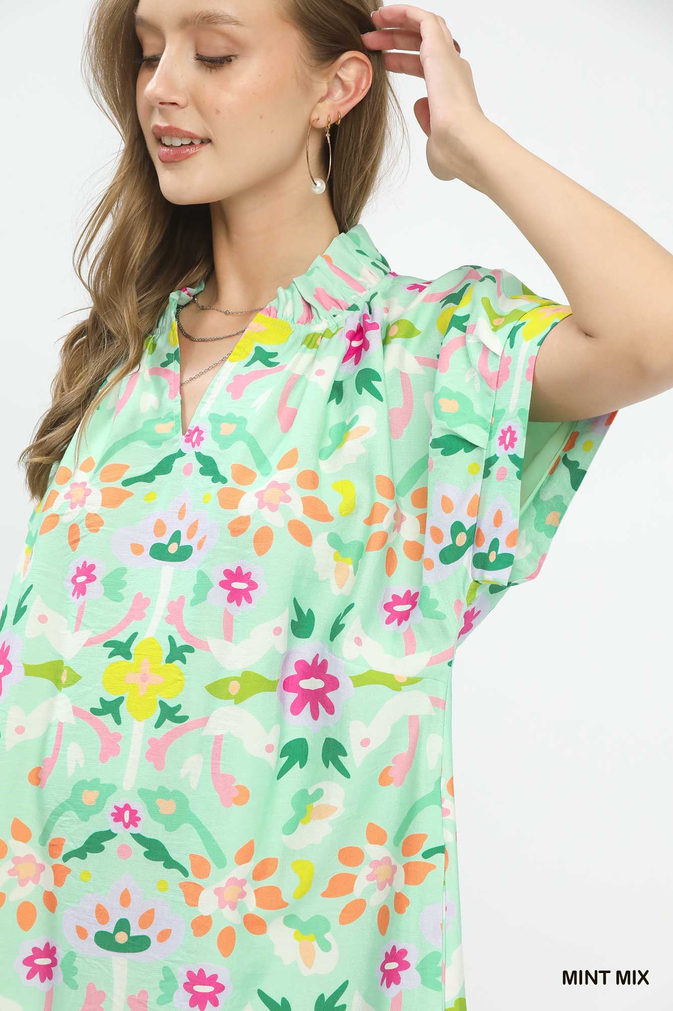 Abstract Floral Shift Dress, image 4