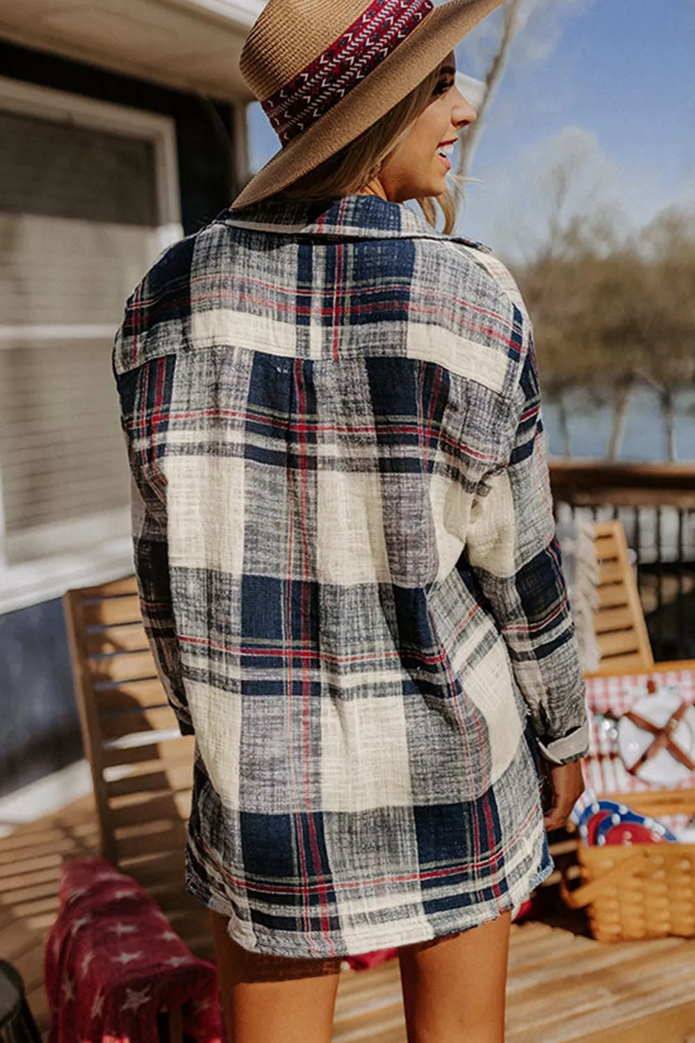 Plaid Button-Down Long Sleeve Shirt, image 7
