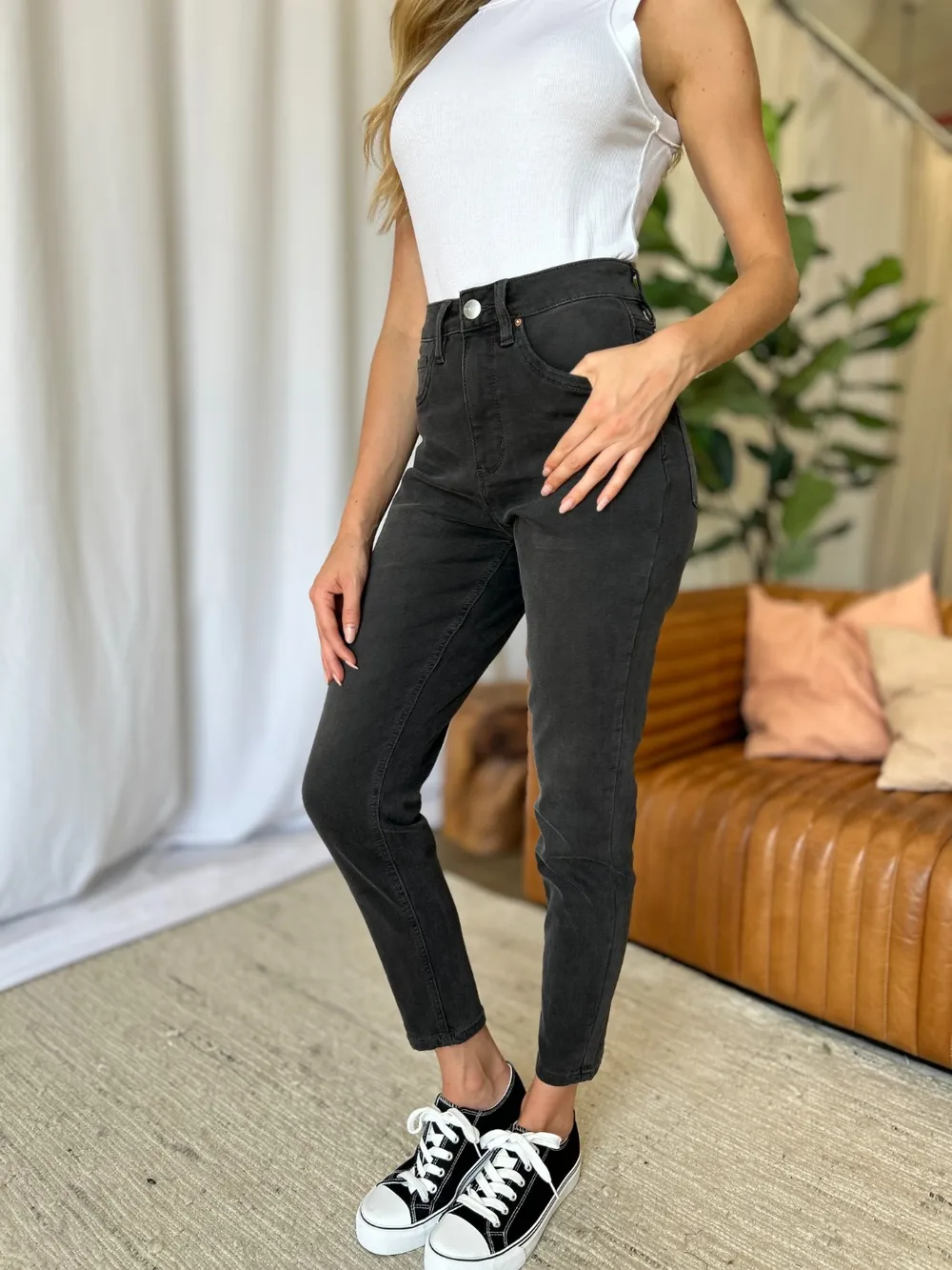 Full Size High Rise Tummy Control Skinny Jeans, image 21