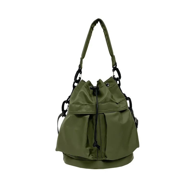 Drawstring Nylon Bucket Bag, image 6