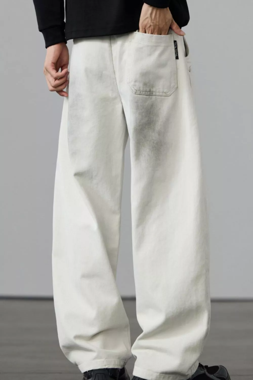 Men's Full Size Wide Leg Drawstring Jeans Plus Size, image 6