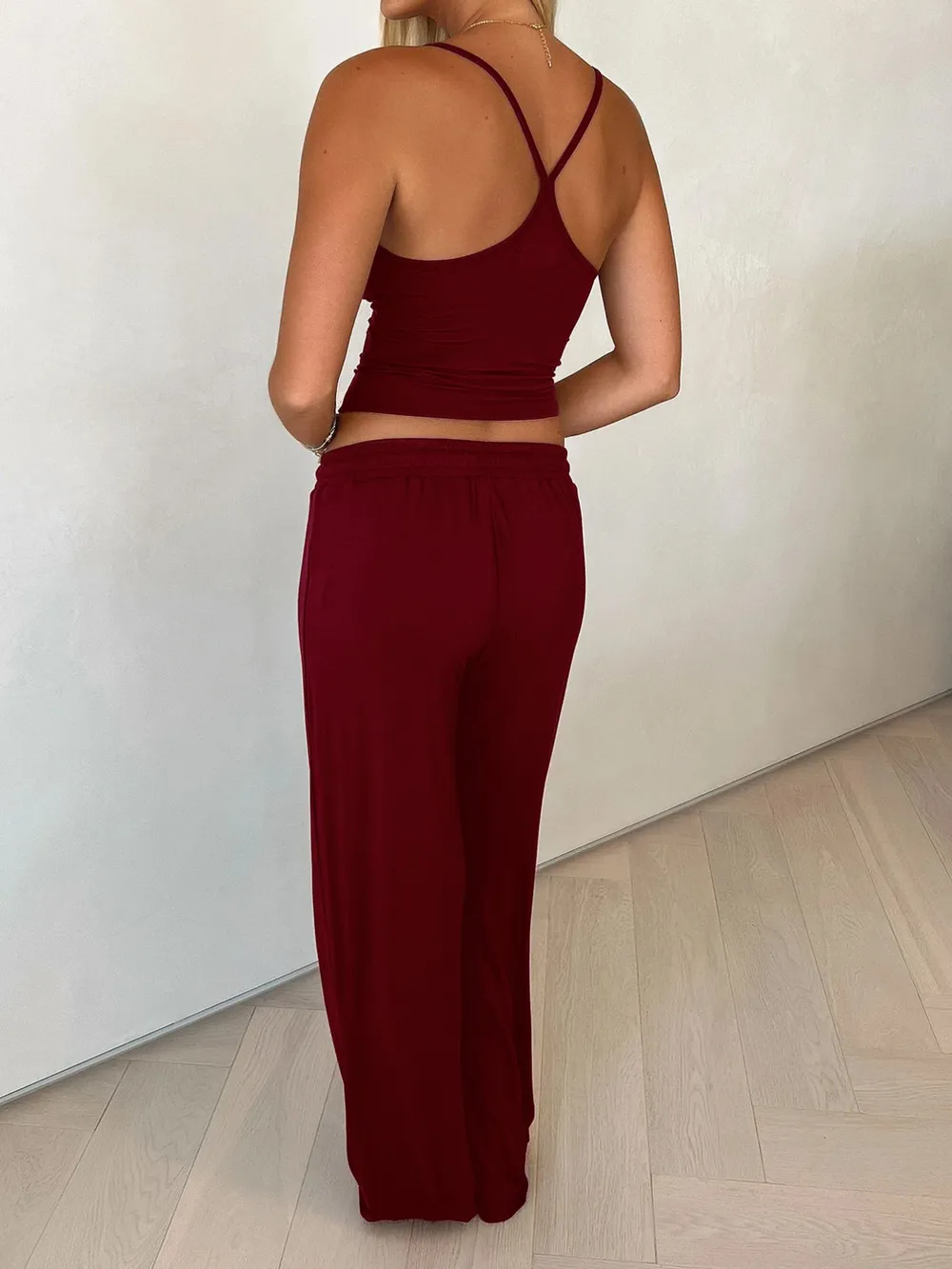 V-Neck Cami and Pants Set, image 6