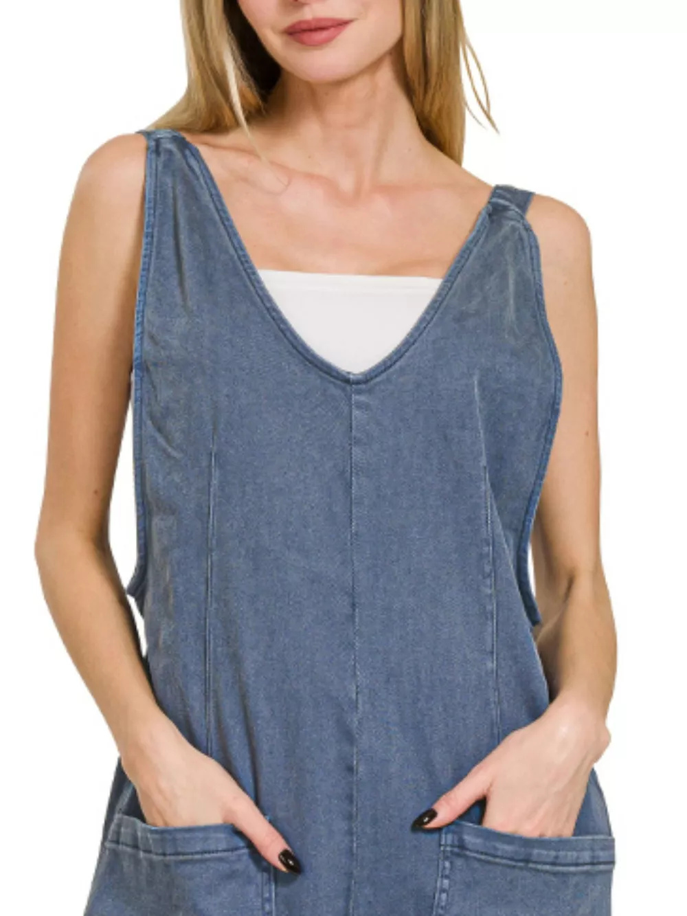 Casual Adjustable Strap Baggy Jumpsuit With Pocket, image 2