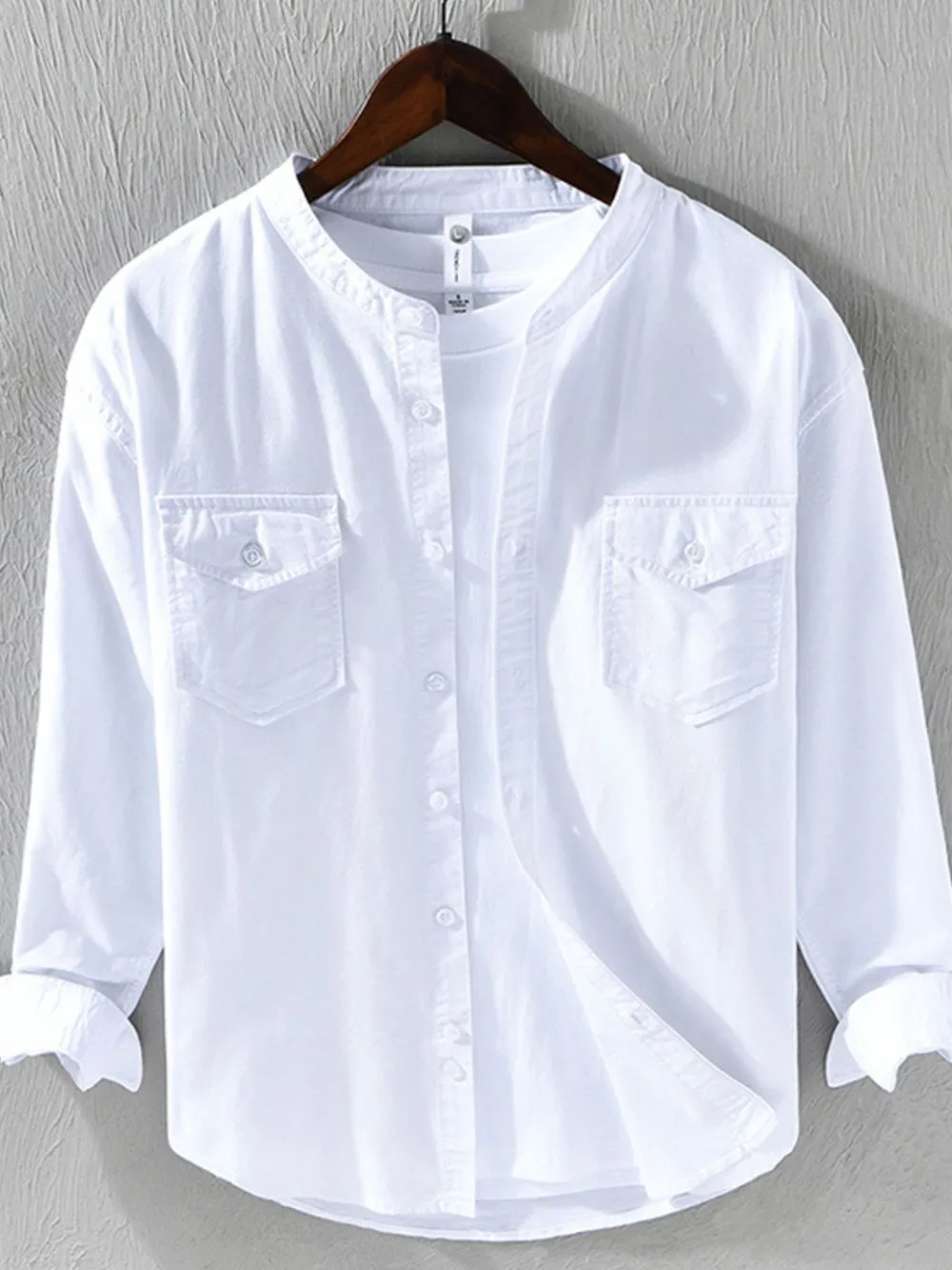 Men's Button Up Long Sleeve Shirt, image 4