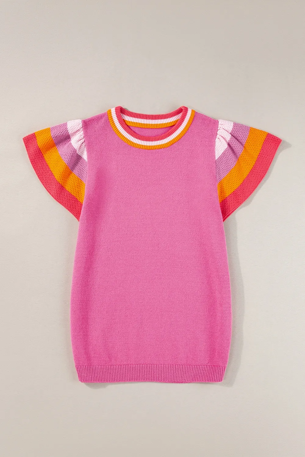 Color Block Round Neck Knit Top, image 15