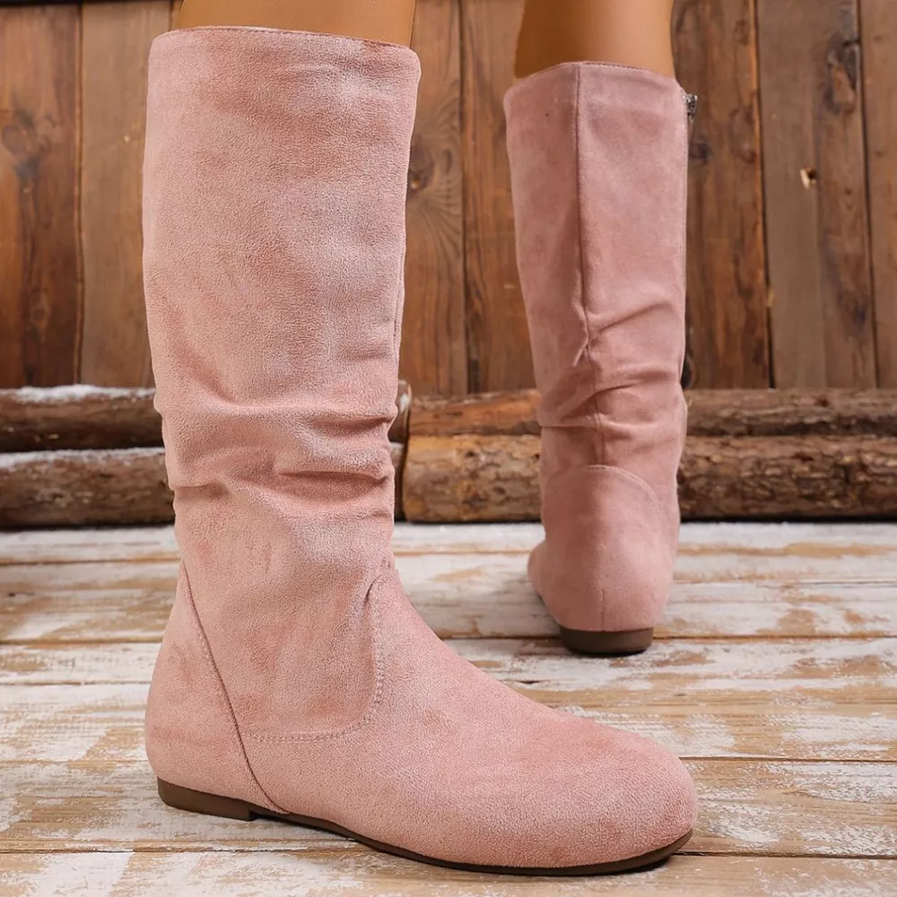 Round Toe Side Zip Boots, image 14