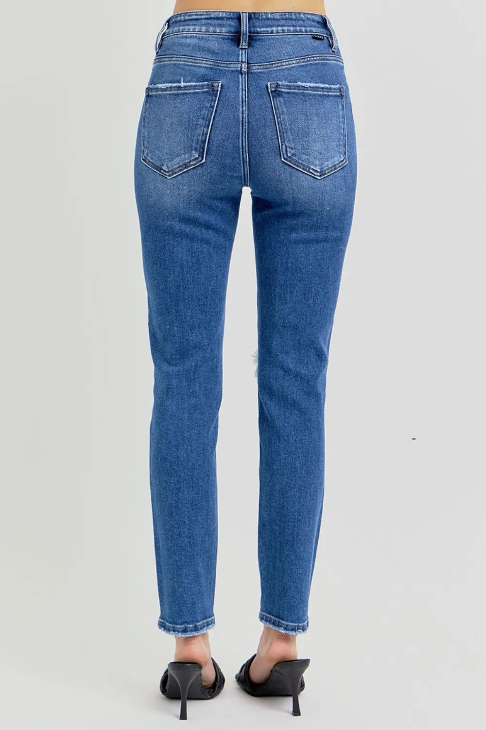 Full Size High Rise Ankle Skinny Knee Distressed Jeans, image 4