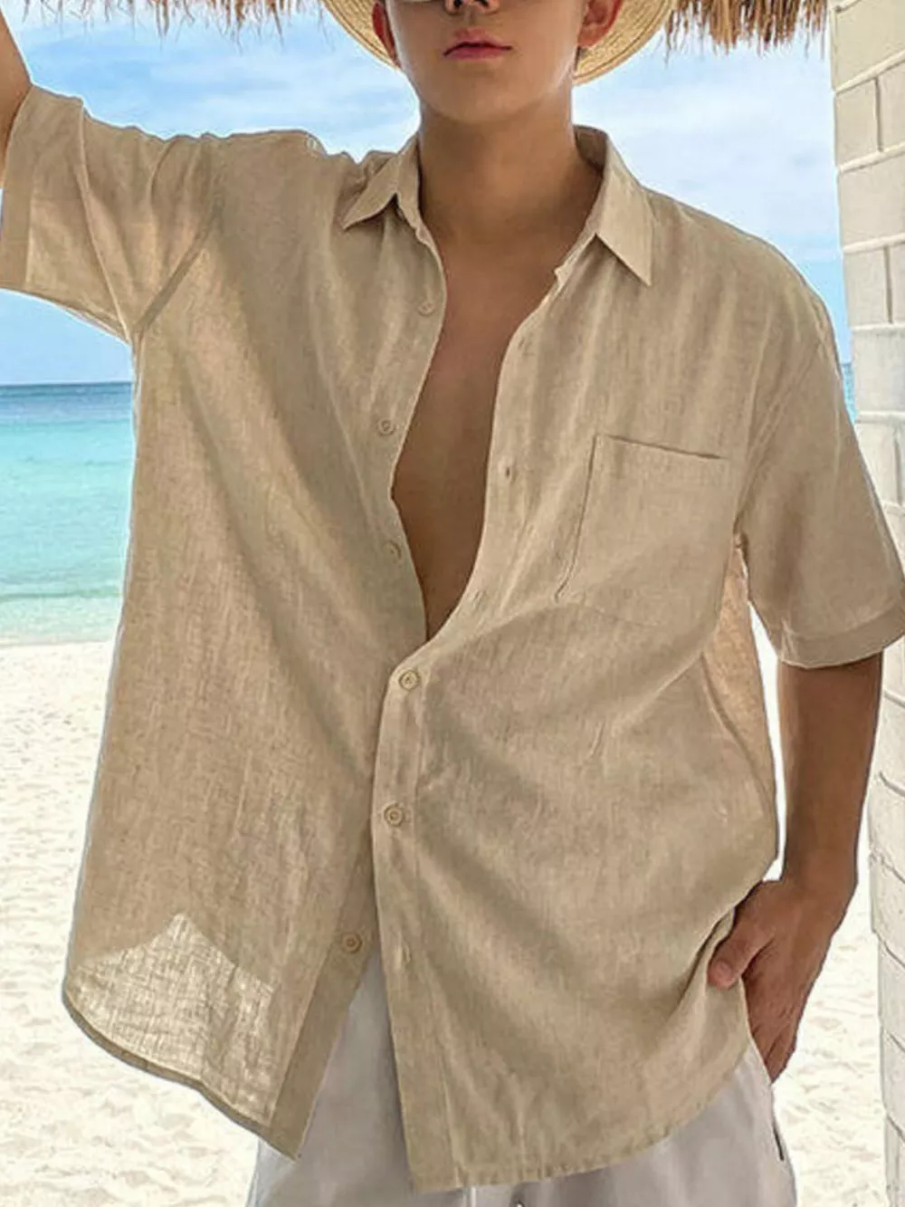 Men's Plus Size Casual Short-Sleeve Shirt, image 5