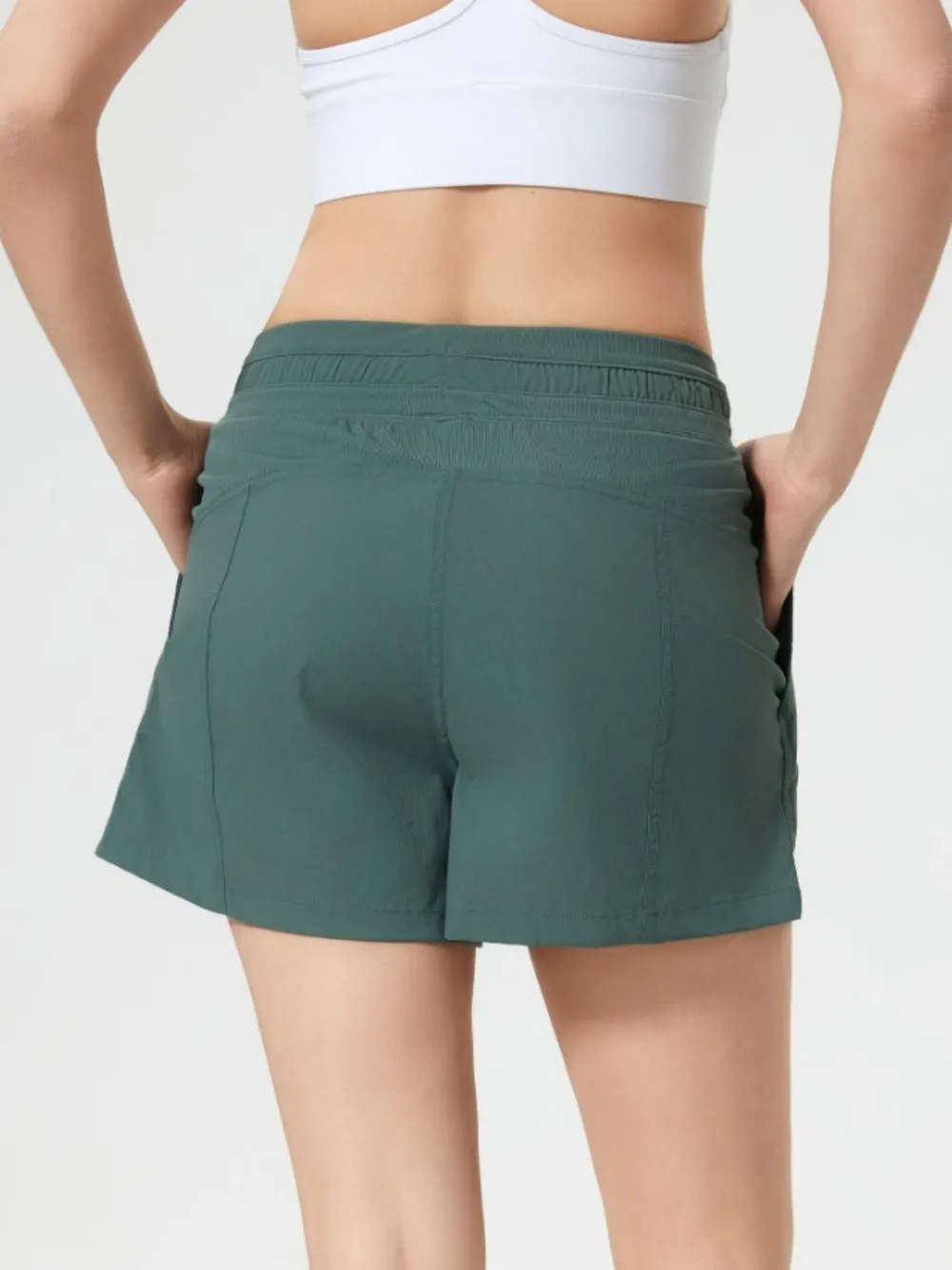 Drawstring Active Shorts with Pockets, image 17