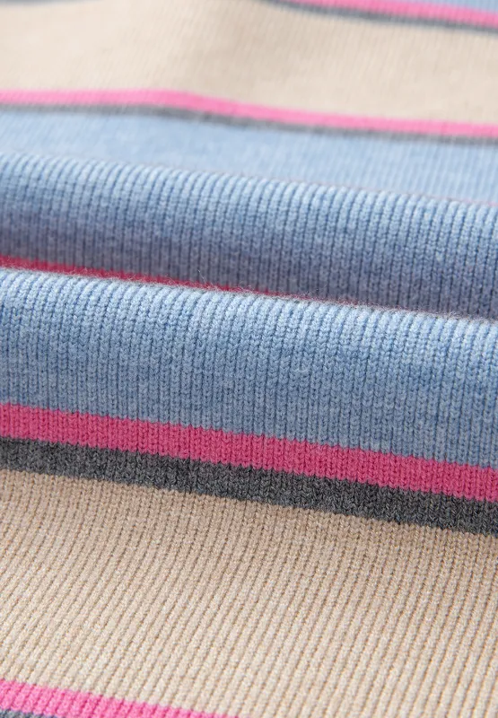 Johnny Collar Long Sleeve Stripe Sweater, image 6