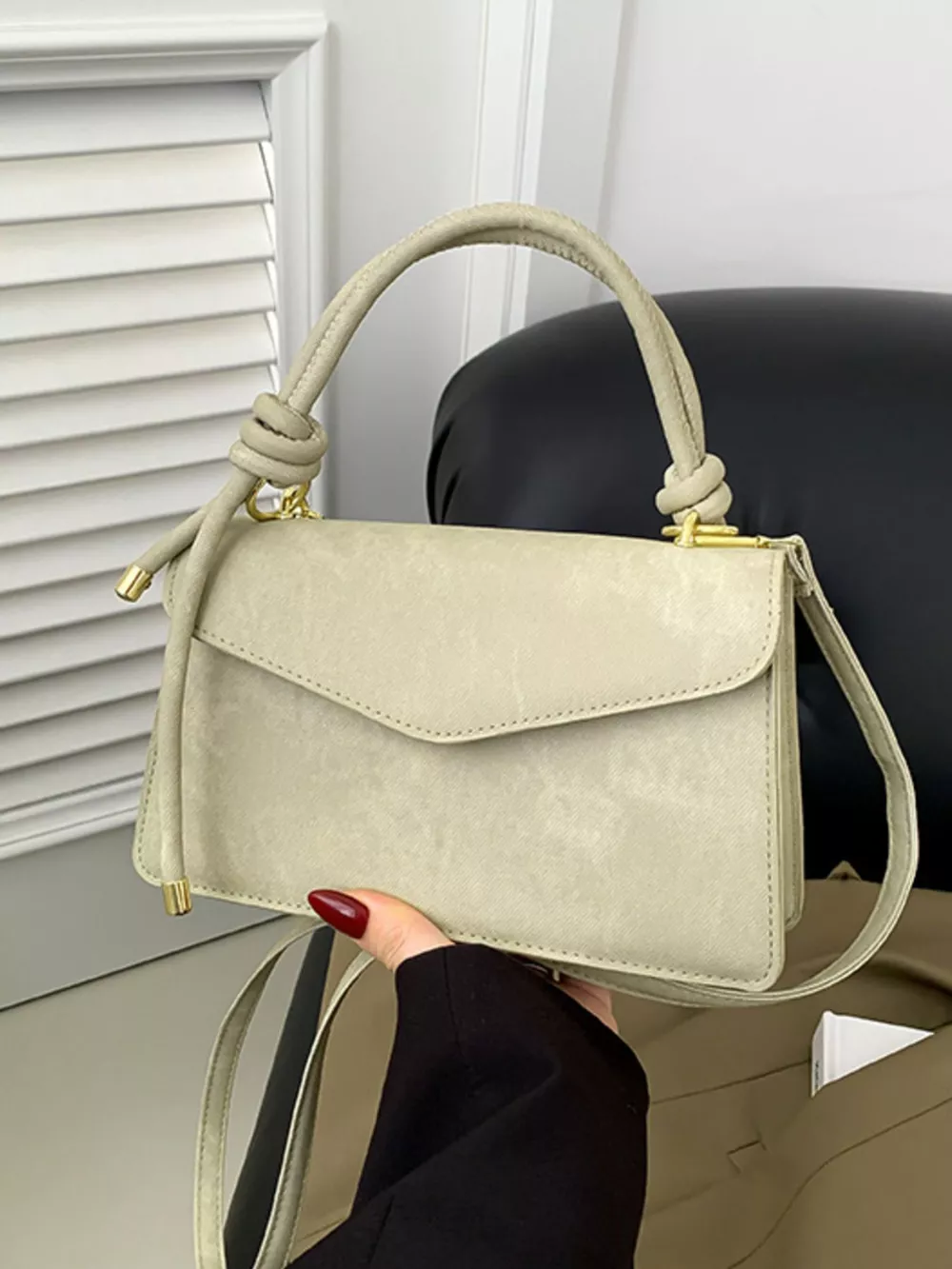 Flap Crossbody Bag with Top Handle, image 14
