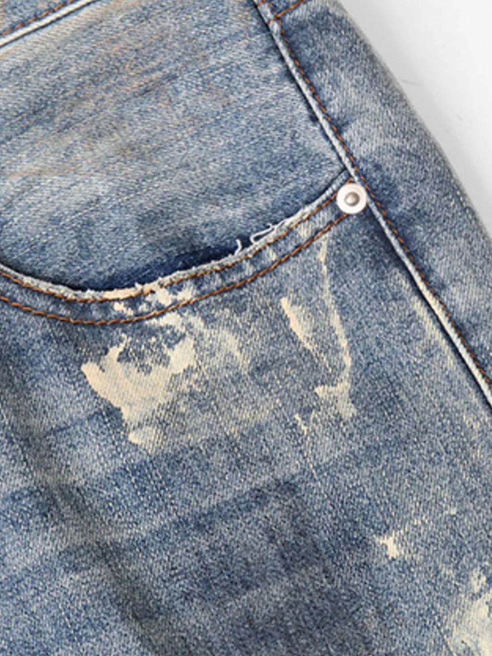 Men's Washed Wide-Leg Baggy Jeans, image 8