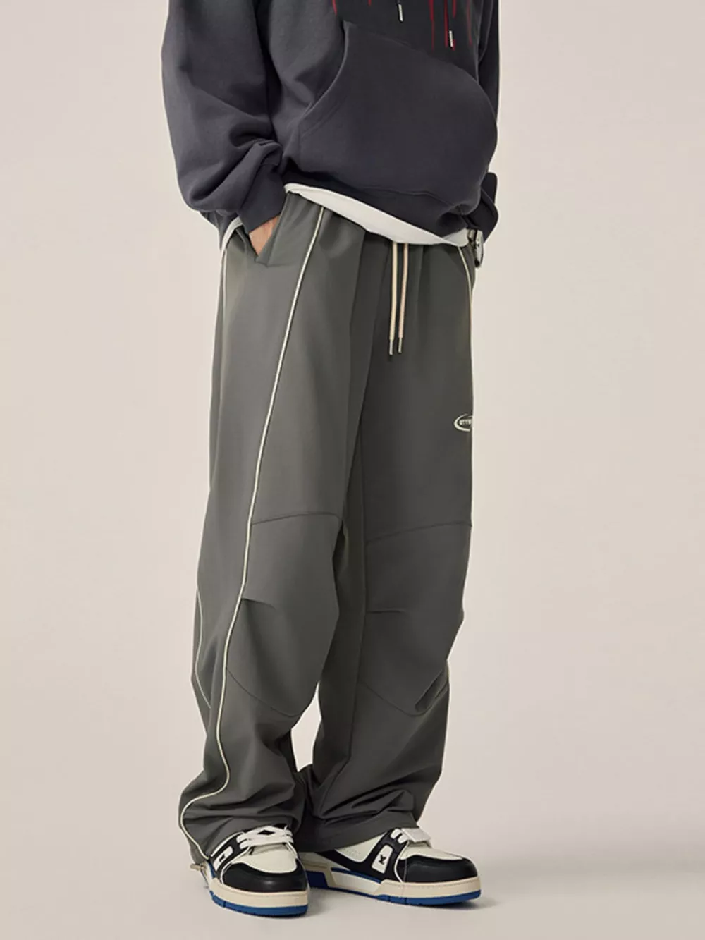 Men's Drawstring Wide Leg Pants, image 5