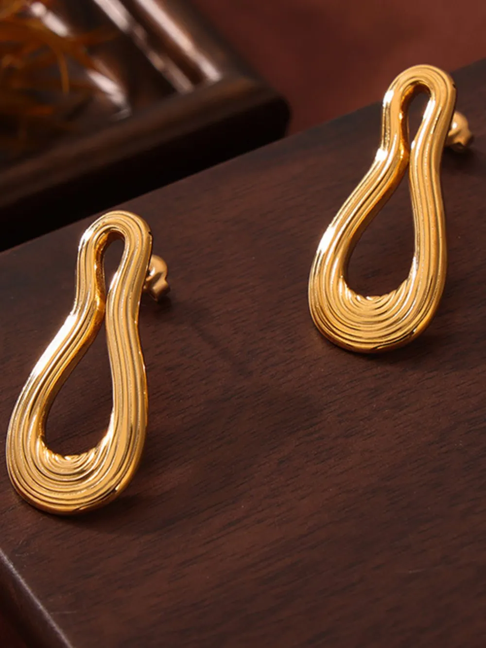 Titanium Steel Geometric Shape Earrings, image 7