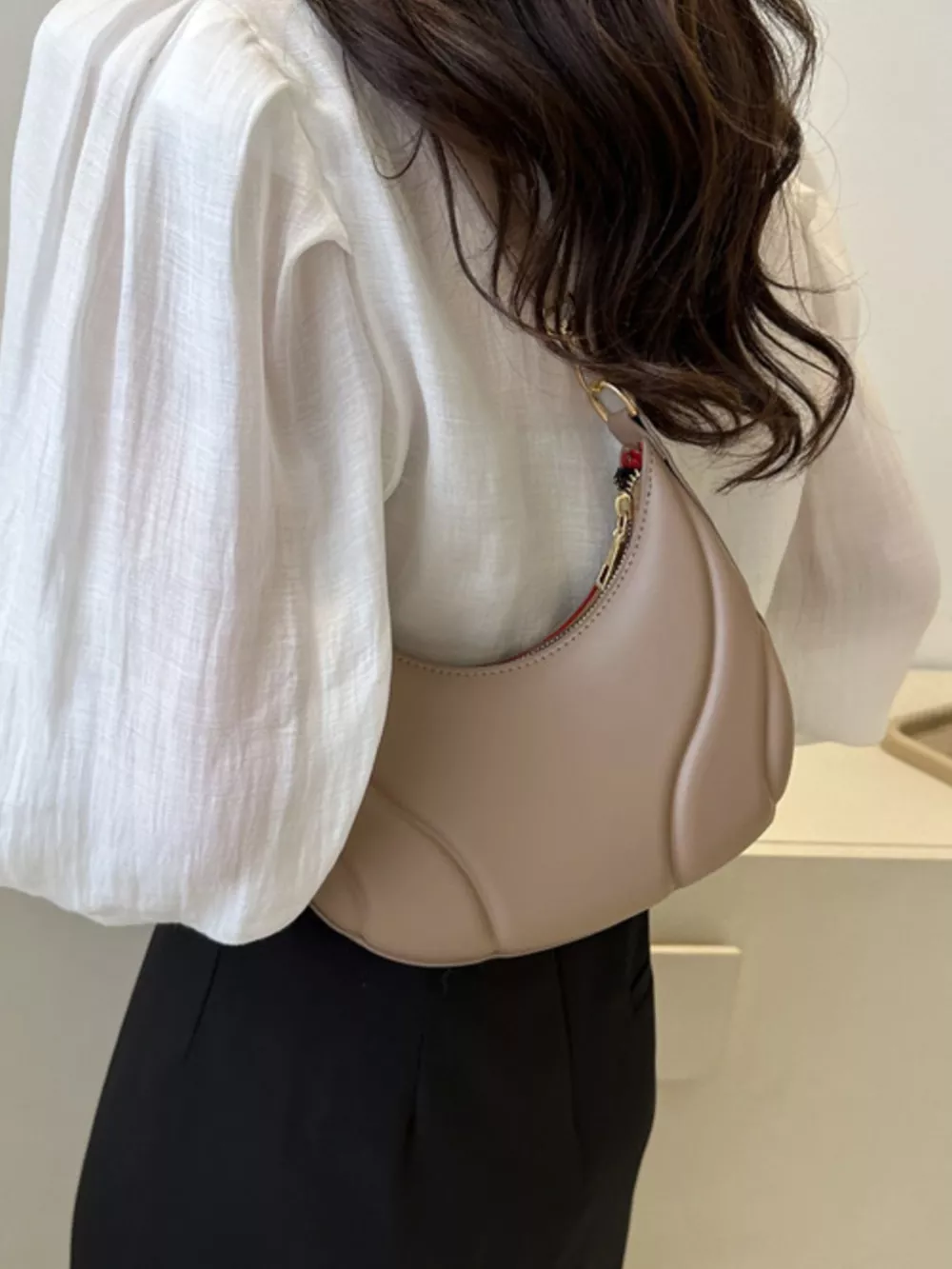Solid Color Shoulder Bag, image 4
