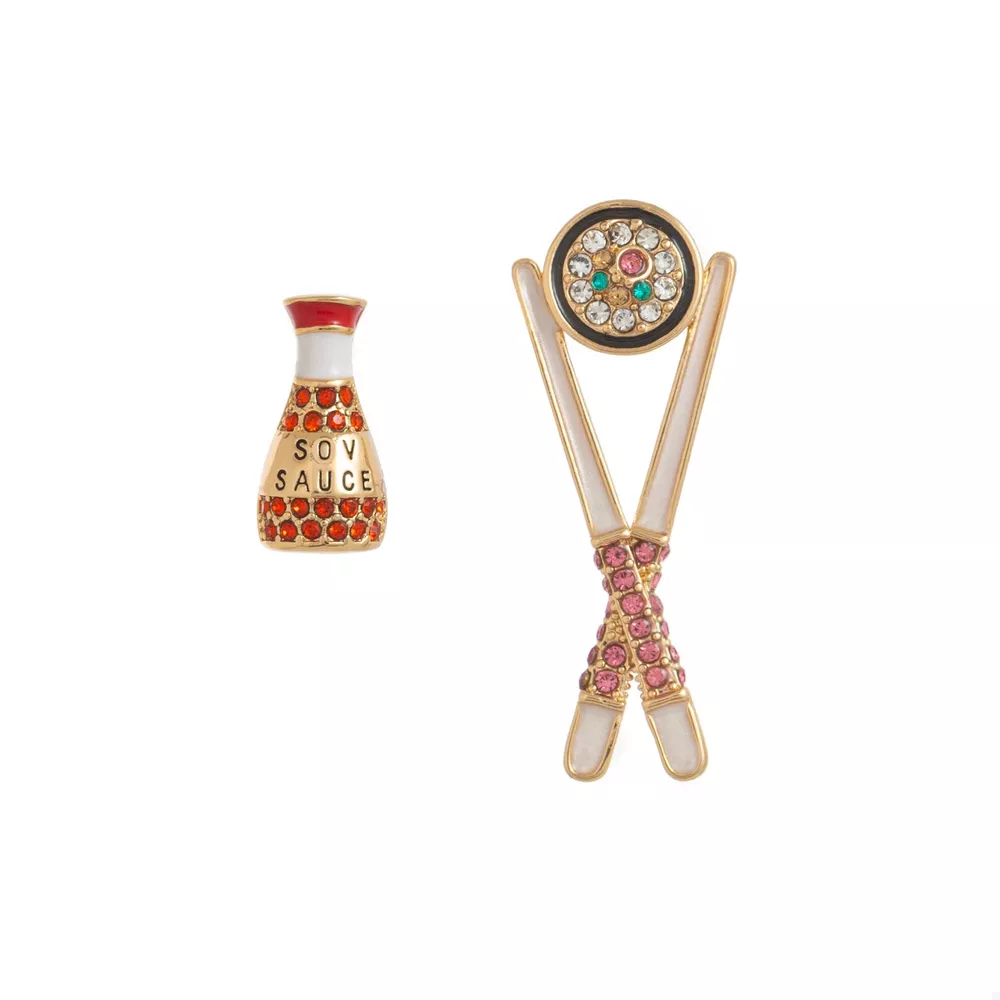 Food Theme Copper Asymmetry Earring, image 3