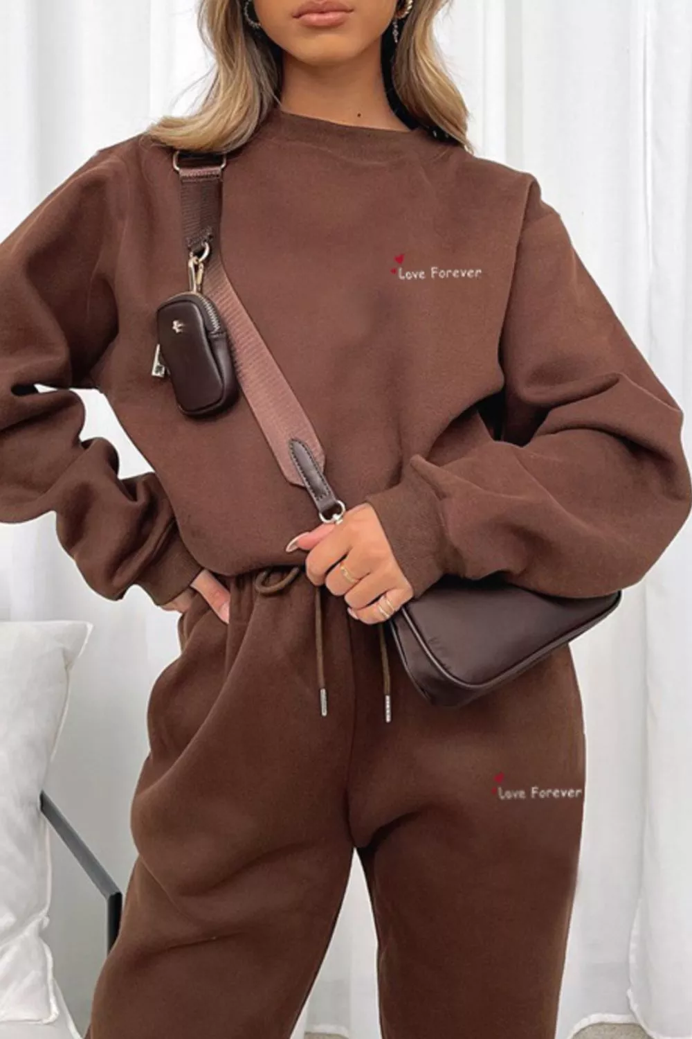 Round Neck Sweatshirt and Joggers Set, image 20