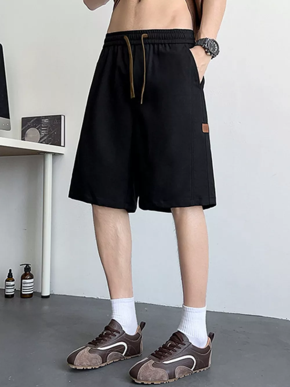 Men's Plus Size Casual Drawstring Shorts, image 7