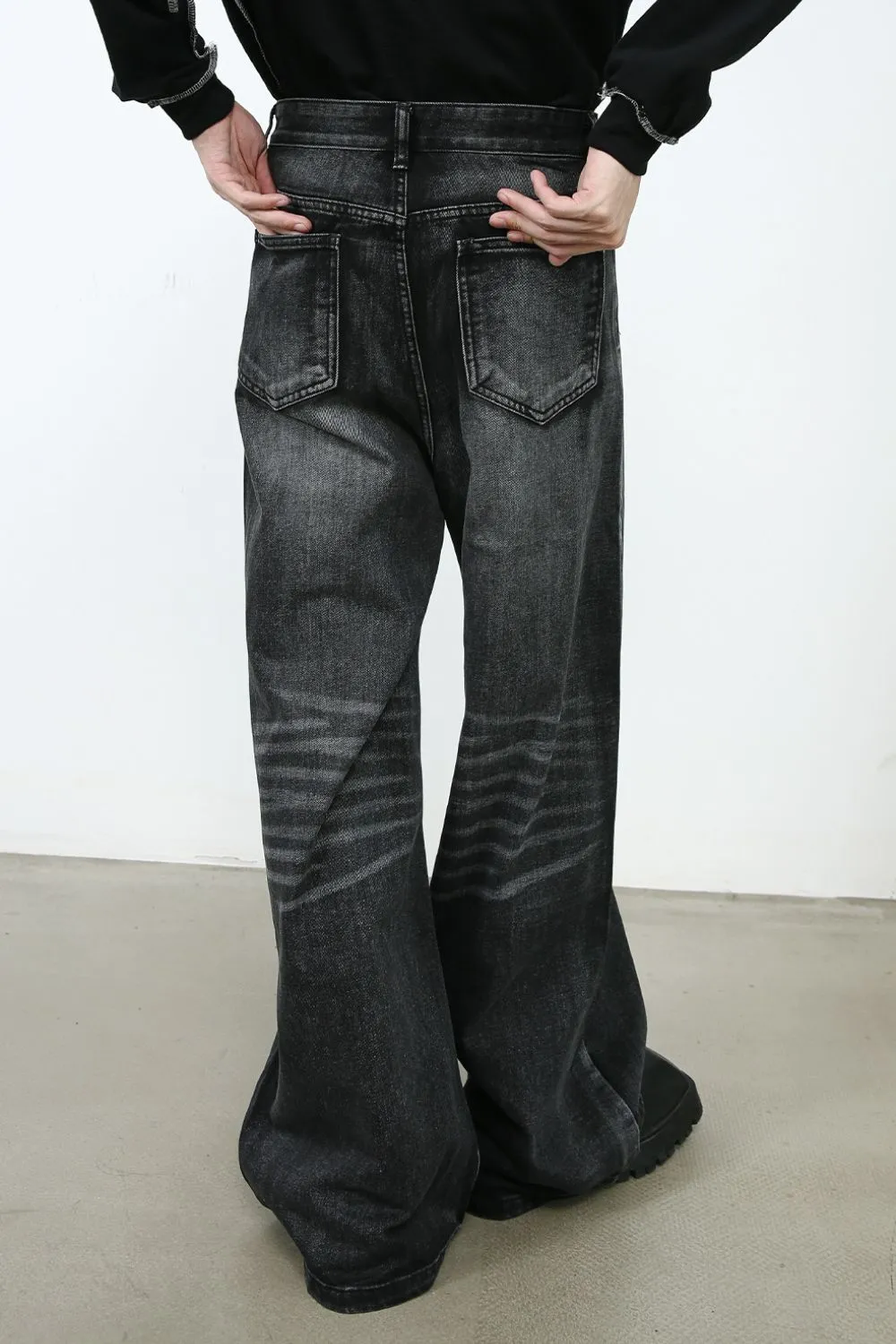 Men's Wide Leg Jeans with Pockets, image 3