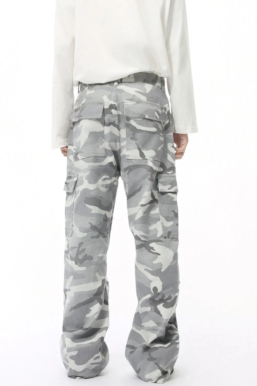 Camouflage Cargo Jeans with Pockets, image 4
