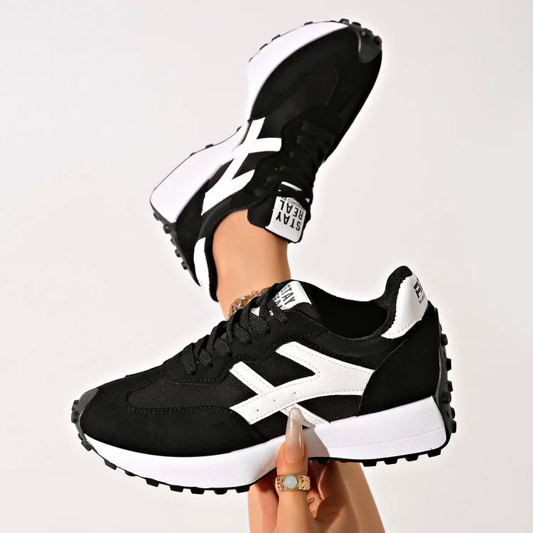 Round Toe Lace Up Sneakers, image 2