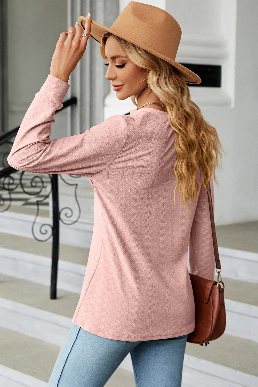 Notched Long Sleeve T-Shirt, image 15