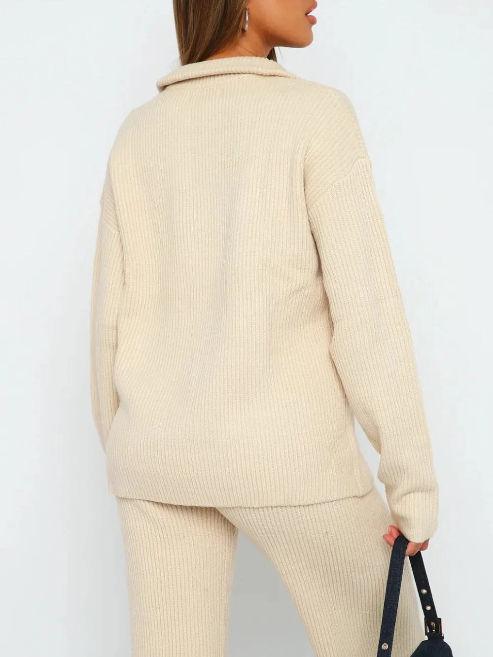 Quarter Zip Long Sleeve Top and Pants Set, image 12
