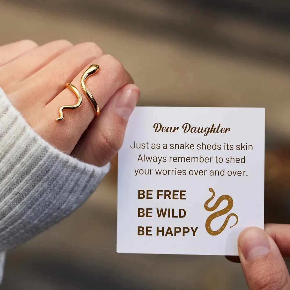 Snake Shape 18K Gold-Plated Bypass Ring, image 6