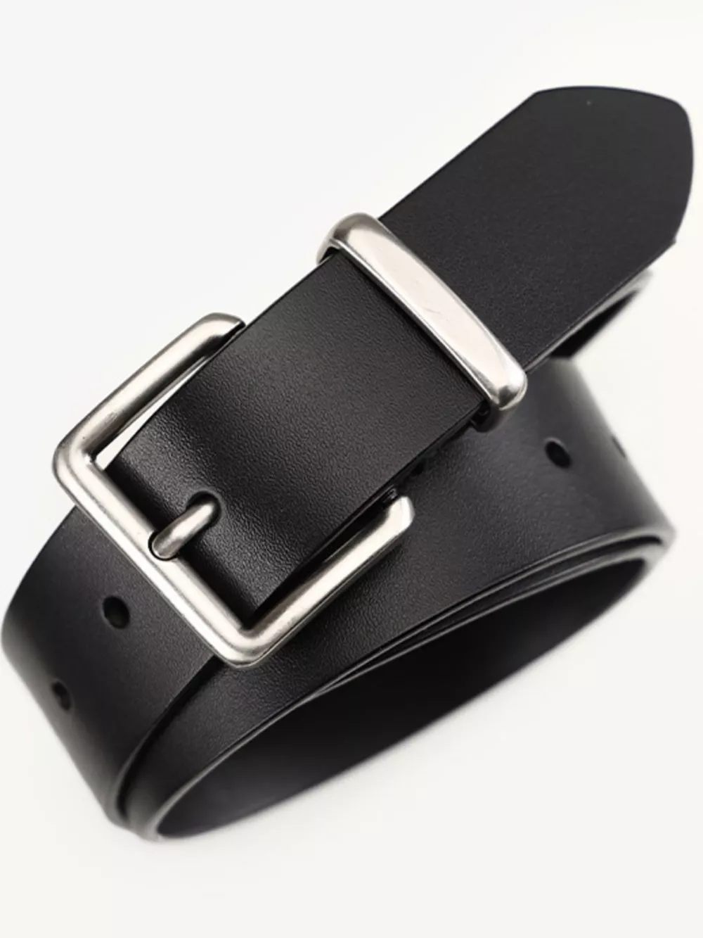 Classic Leather Belt with Buckle