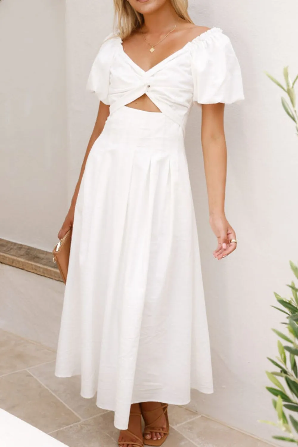 Sweetheart Neck Puff Sleeve Dress, image 25