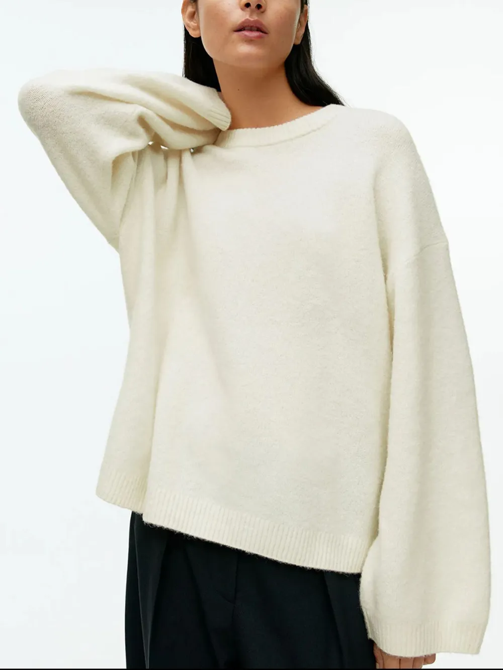 Round Neck Drop Shoulder Sweater, image 8