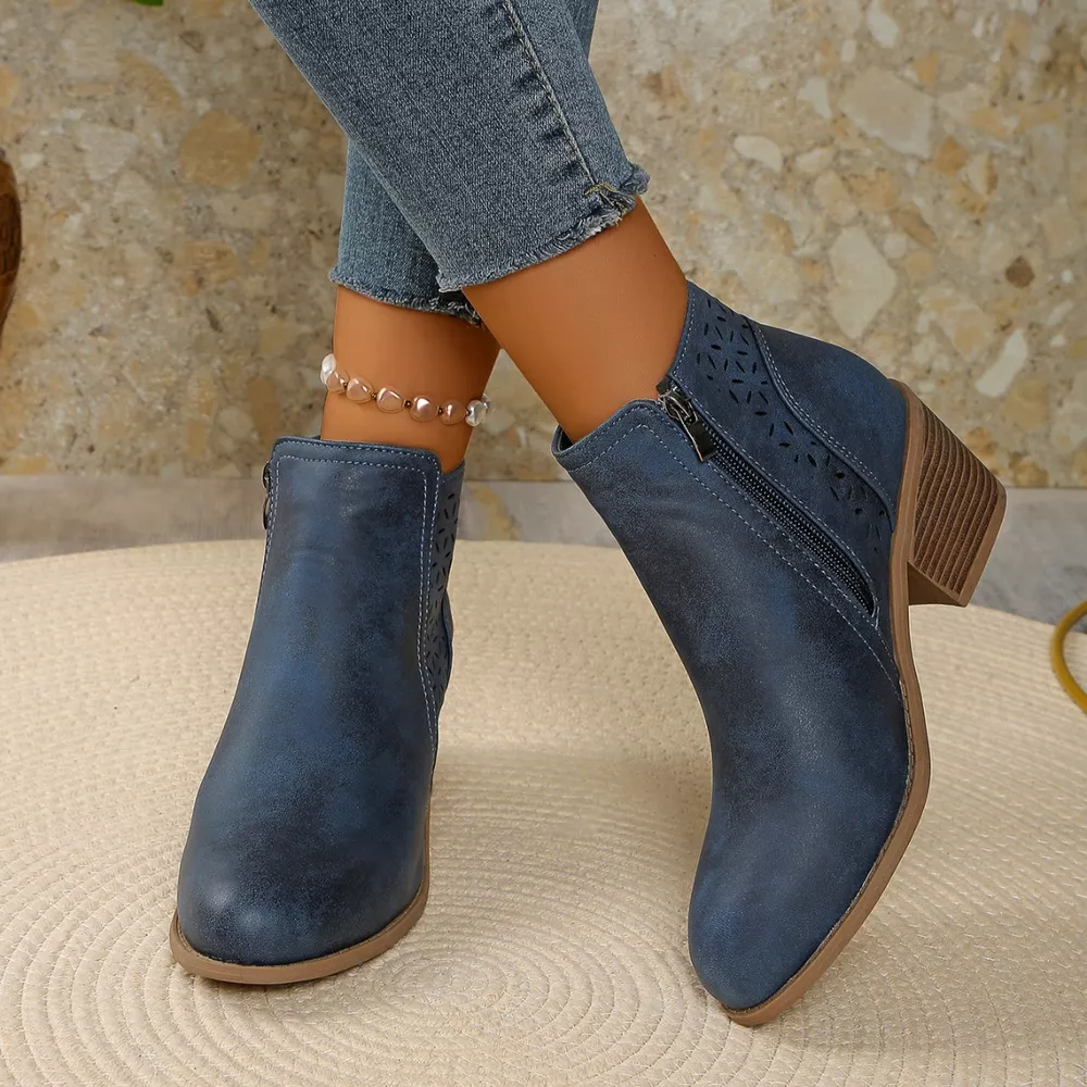 Point Toe Block Heels Boots, image 16