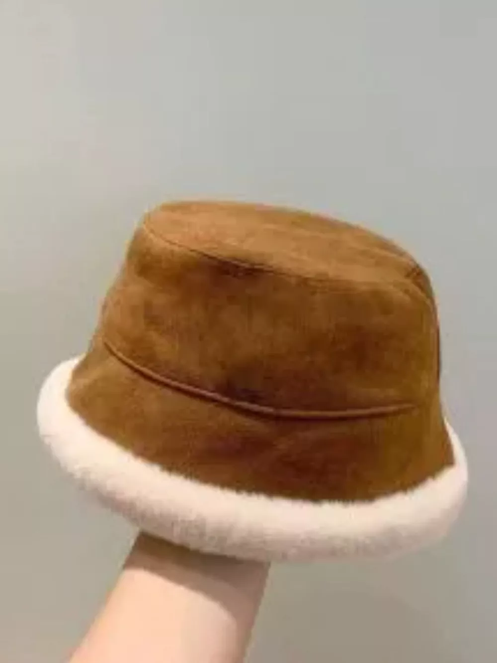 Children's Warm Plush Trim Bucket Hat, image 7