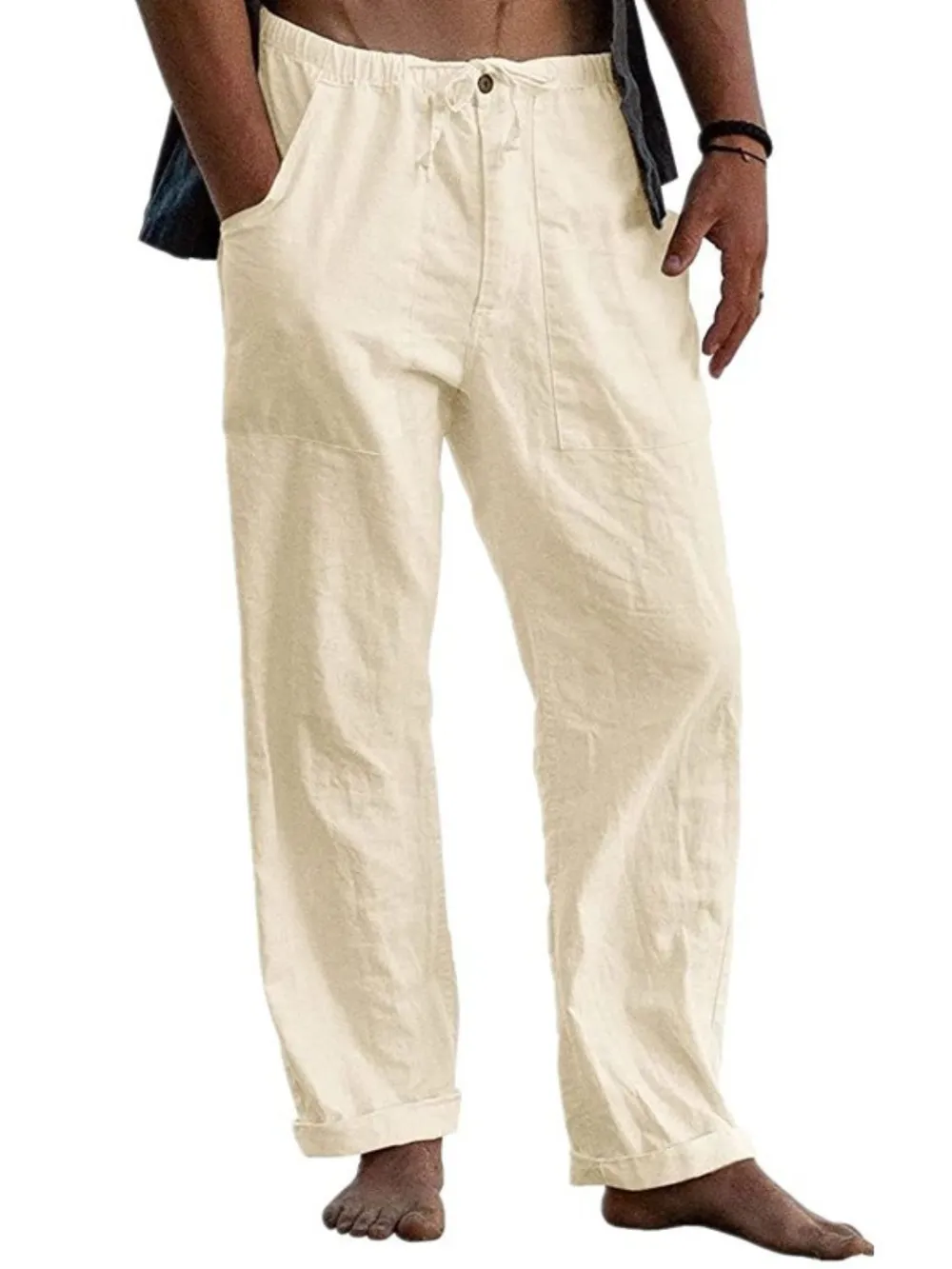 Men's Full Size Drawstring Straight Leg Pants Plus Size, image 8