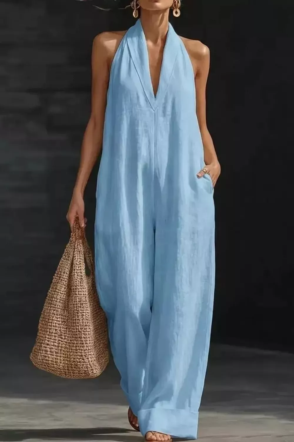 Sleeveless Wide Leg Jumpsuit, image 10