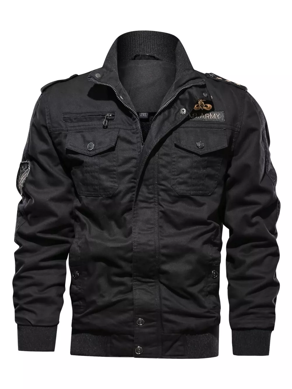 Men's Plus Size Zip Up Lightweight Bomber Jacket