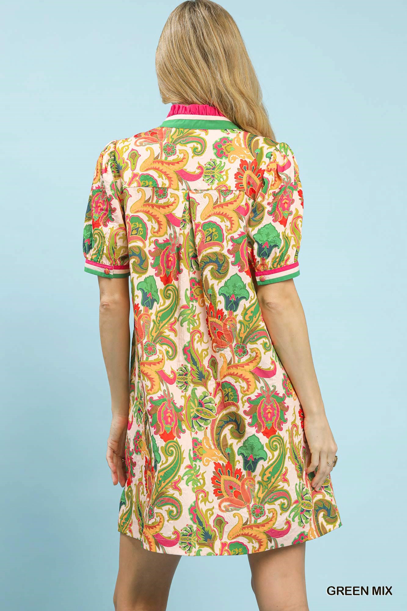 Jacquard Abstract Print Mini Dress, image 3