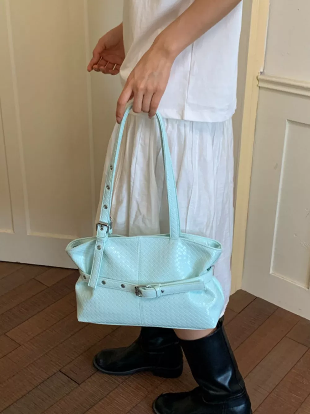 Buckle Detail Shoulder Bag, image 6